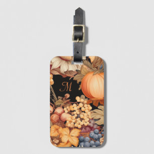 Elegante Fallernte monogramm stilvoll Gepäckanhänger