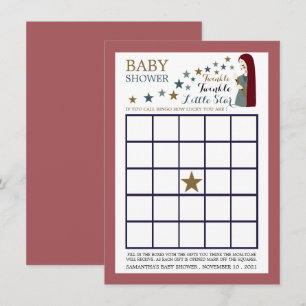 Elegante Falling Stars, Girl's Baby Shower Bingo Einladung