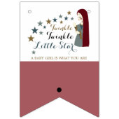 Elegante Falling Stars, Mädchendusche Wimpelkette (Zweite Fahne)