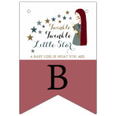 Elegante Falling Stars, Mädchendusche Wimpelkette (Dritte Fahne)