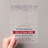 Elegante Fallstars 4. Juli Party Acryleinladungen (Insitu (Handheld))