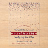 Elegante Fallstars 4. Juli Party Acryleinladungen (Vorderseite)