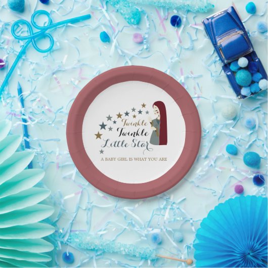 Elegante Fallsteine, Babydusche Pappteller (Party)