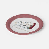 Elegante Fallsteine, Babydusche Pappteller (Schrägansicht)