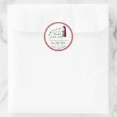 Elegante Fallsteine, Babydusche Save the Date Runder Aufkleber (Tasche)
