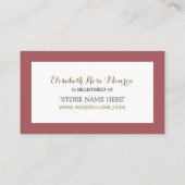 Elegante Fallsterne, Baby Shower Geschenkregister Begleitkarte (Rückseite)