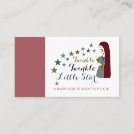 Elegante Fallsterne, Baby Shower Geschenkregister Begleitkarte