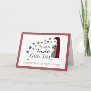 Elegante Fallsterne, Babydusche Danke