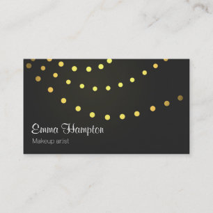 Elegante falsche goldene Lichterketten Punkte Kart Visitenkarte