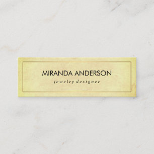 Elegante falsche goldene Rahmen Chic Textur Mini Visitenkarte