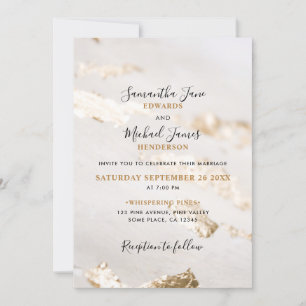 Elegante falsche Goldfolie Hochzeits-Einladung Einladung