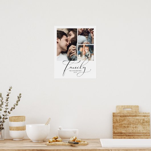 Elegante Familie 16x20 3 FotoCollage Poster (Küche)