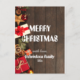 elegante Familie Christmast anpassen Feiertagspostkarte