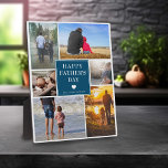 Elegante Familienfoto Collage | Vatertag Fotoplatte<br><div class="desc">Eine elegante Collage Foto Collage Plakette,  die für jeden besondere Anlass mit allen Fotos und Text leicht angepasst werden kann.</div>