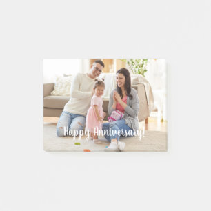Elegante Familienfoto-Vorlage Post-it Klebezettel