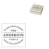Elegante Familienname-Rücksendeadresse Gummistempel (Stempel)
