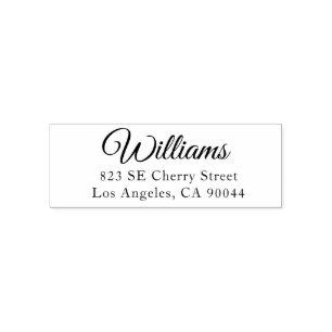 Elegante Familienname-Rücksendeadresse Permastempel