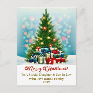 Elegante Familienweihnachtsgeschenke I Weihnachtsb Feiertagspostkarte