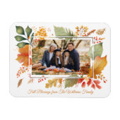 Elegante Family Erntedank Foto Herbstlaube Magnet (Horizontal)