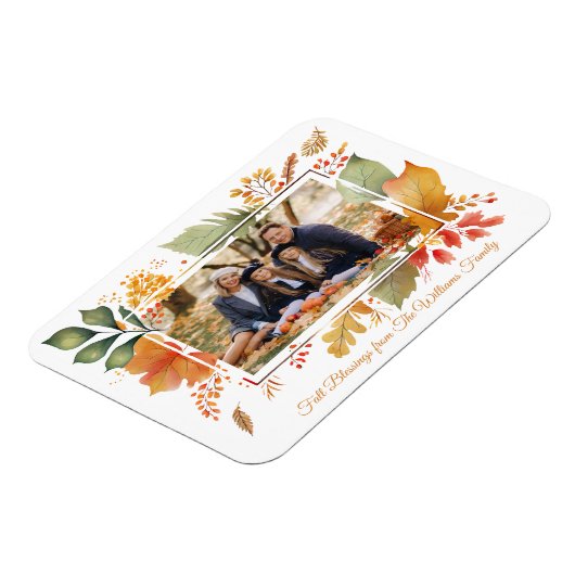 Elegante Family Erntedank Foto Herbstlaube Magnet (Linke Seite)