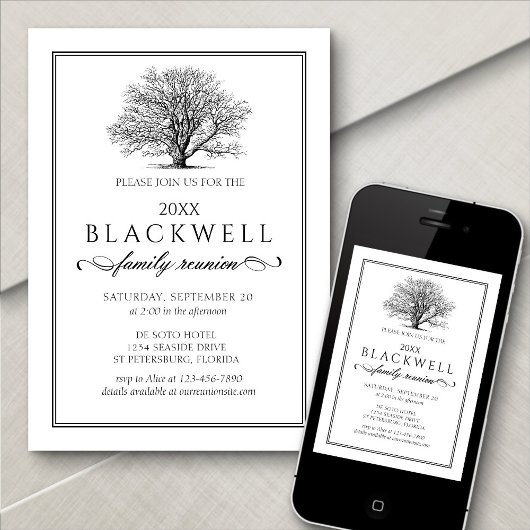 Elegante Family Wiedersehen Einladung