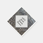 Elegante Family Wiedersehen Schwarz-weißes Jährlic Serviette (Ecke)