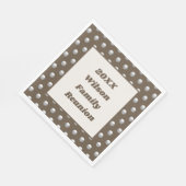 Elegante Family Wiedersehen Silver Polka Dot Patte Serviette (Ecke)