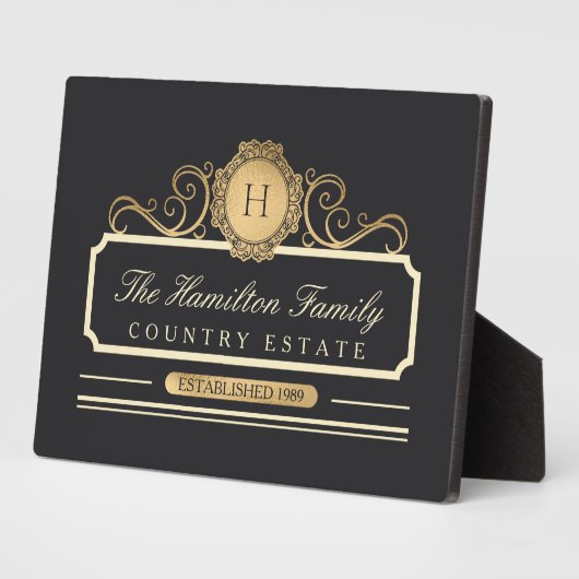 Elegante Family Zuhause Gold Fotoplatte (Seite)