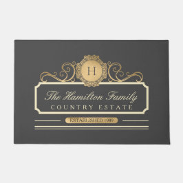 Elegante Family Zuhause Gold Gray Doormat Fußmatte
