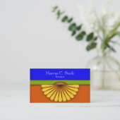 Elegante Fan Blume Business Card Visitenkarte (Stehend Vorderseite)