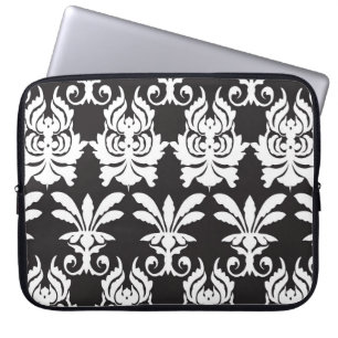 Elegante Fanmotive in Golden Art Deco. Laptopschutzhülle