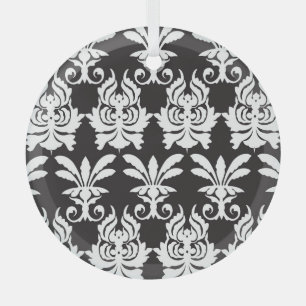 Elegante Fanmotive in Golden Art Deco. Ornament Aus Glas