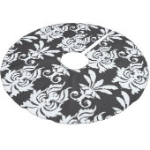 Elegante Fanmotive in Golden Art Deco. Polyester Weihnachtsbaumdecke (Schrägansicht)