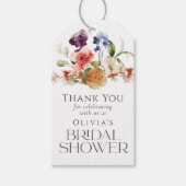 Elegante Fantasie-Blumen-Brautparty Geschenkanhänger (Vorderseite)