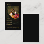 Elegante Fantasie-Maskerade-Masken-Visitenkarte Visitenkarte (Vorne/Hinten)