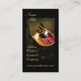 Elegante Fantasie-Maskerade-Masken-Visitenkarte Visitenkarte