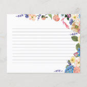 Elegante Fantastische Brautparty Rezept Karte (Rückseite)