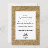 Elegante Fantastische New Year Festival Feiertagskarte (Rückseite)