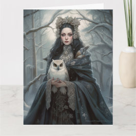 Elegante Fantasy Goddess Yuletide Grußkarte Karte