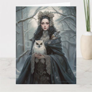 Elegante Fantasy Goddess Yuletide Grußkarte Karte