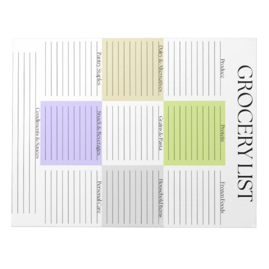 Elegante Farbblock-Liste Notizblock (Vorderseite)