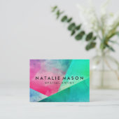 Elegante Farbblöcke Visitenkarte (Stehend Vorderseite)