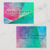 Elegante Farbblöcke Visitenkarte (Vorne/Hinten)