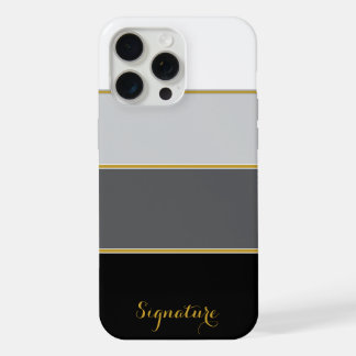 Elegante Farbblockstreifen individuelle Namenshüll iPhone 15 Pro Max Hülle