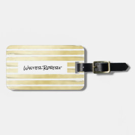 Elegante Farbe aus weißer Goldfolie gestreift Gepäckanhänger