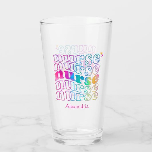 Elegante Farbe der Krankenschwester Glas (Rückseite)