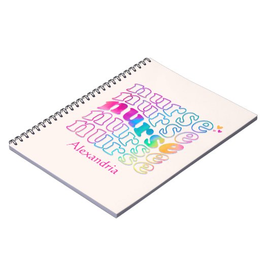 Elegante Farbe der Krankenschwester Notizblock (Linke Seite)