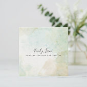 Elegante Farbe des grünen Wassers Einladung (Stehend Vorderseite)