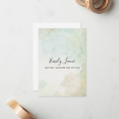 Elegante Farbe des grünen Wassers Mitteilungskarte (Vorderseite/Rückseite Beispiel)