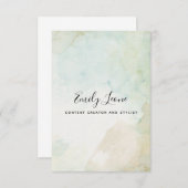 Elegante Farbe des grünen Wassers Mitteilungskarte (Vorne/Hinten)